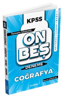 2022 KPSS Coğrafya Tamamı Çözümlü 15 Deneme kitap kapağı