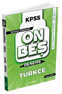 2022 KPSS Türkçe Tamamı Çözümlü 15 Deneme kitap kapağı