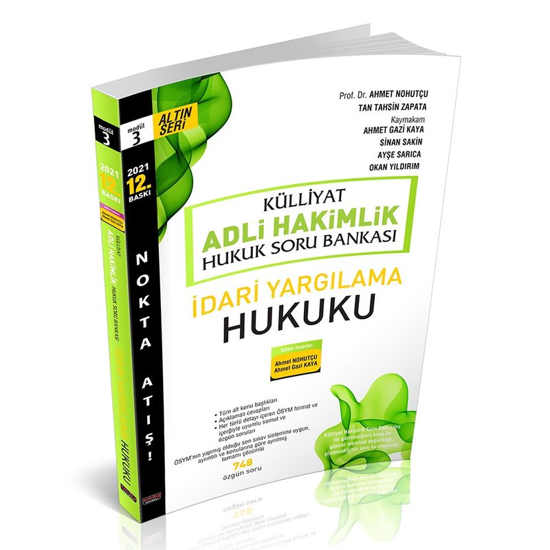 Külliyat İdari Yargılama Hukuku Soru Bankası Adli Hakimlik kitap kapağı