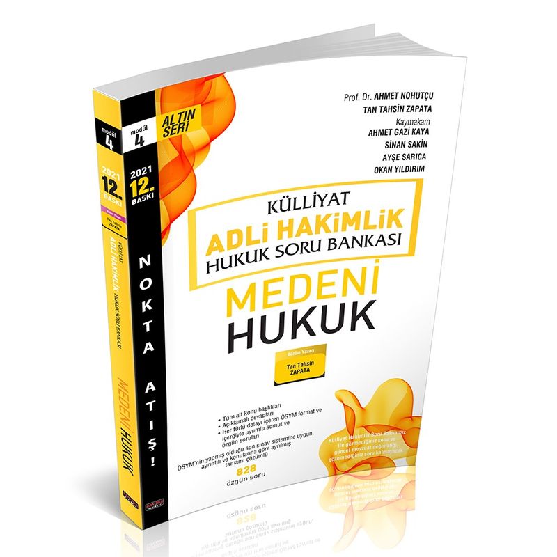 Külliyat Medeni Hukuk Soru Bankası Adli Hakimlik kitap kapağı