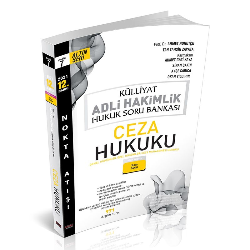 Külliyat Ceza Hukuku Soru Bankası Adli Hakimlik kitap kapağı