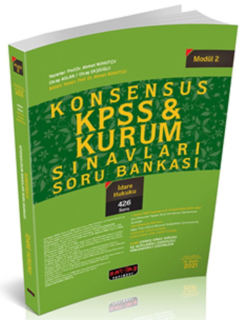 2021 Konsensus KPSS İdare Hukuku Soru Bankası kitap kapağı