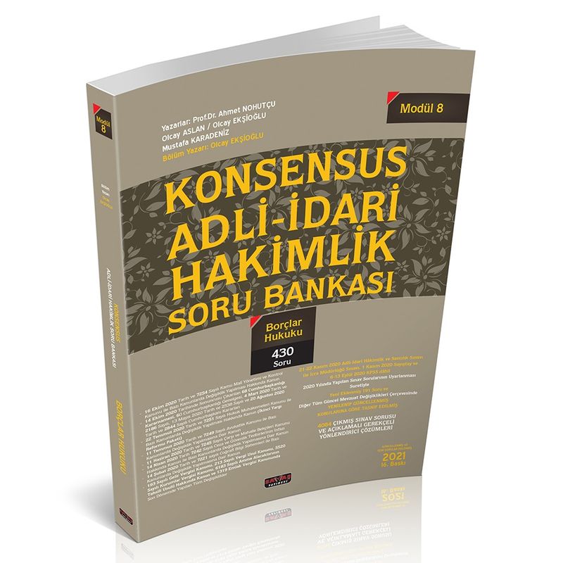 2021 Konsensus KPSS Borçlar Hukuku Soru Bankası kitap kapağı