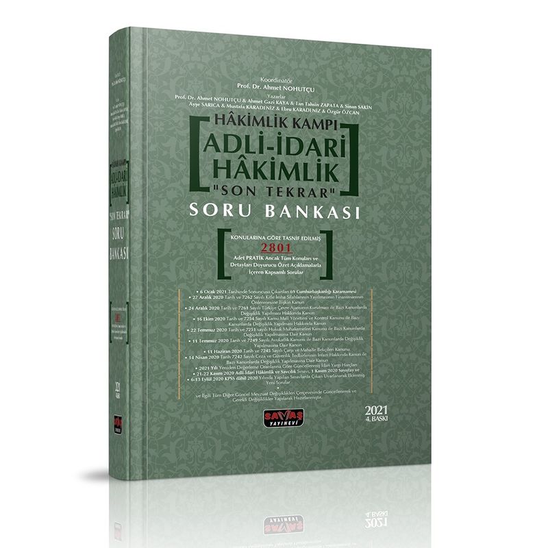 2020 Hakimlik Kampı Adli Hakimlik Son Tekrar Soru Bankası kitap kapağı