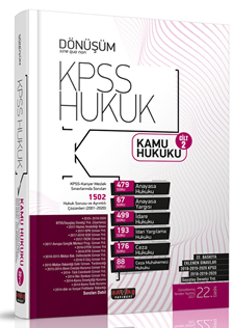Dönüşüm KPSS A Grubu Kamu Hukuku Soru Bankası Cilt 2 kitap kapağı