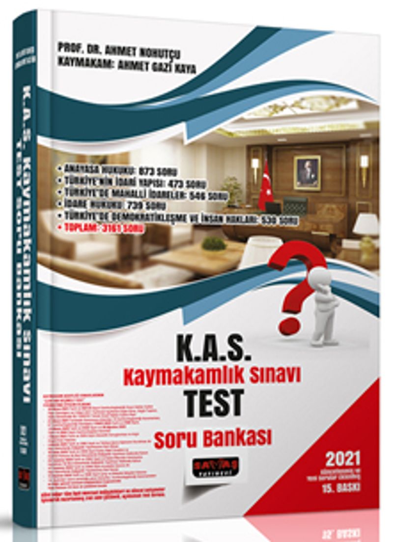 KAS Kaymakamlık Sınavı Test Soru Bankası kitap kapağı