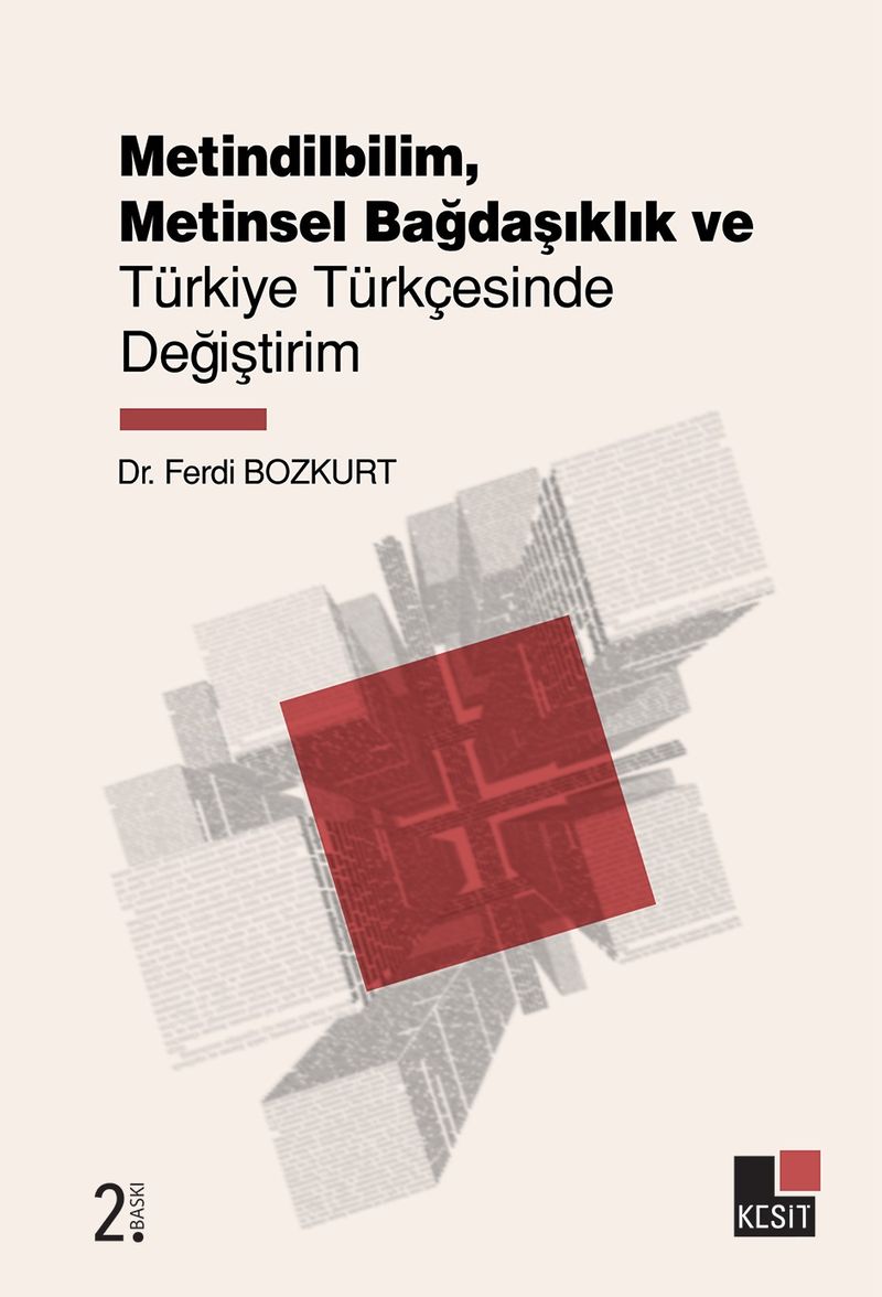 Metindilbilim, Metinsel Bağsaşıklık ve Türkiye Türkçesinde Değiştirim kitap kapağı