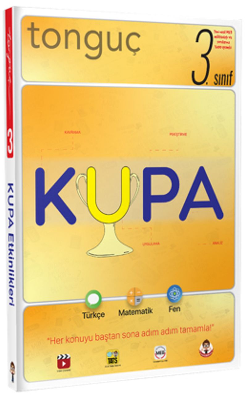 3. Sınıf Kupa Kavrama-Uygulama-Pekiştirme-Analiz Türkçe Matematik Fen kitap kapağı