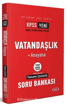 KPSS Optimum Jüri Serisi Vatandaşlık + Anayasa  Çözümlü Soru Bankası kitap kapağı