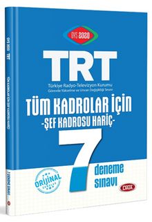 TRT Tüm Kadrolar İçin  (Şef Kadrosu Hariç) 7 Deneme Sınavı kitap kapağı