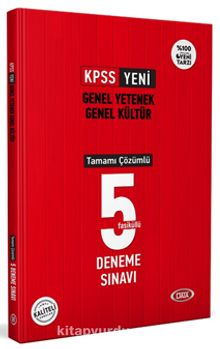 KPSS Genel Yetenek Genel Kültür  Tamamı Çözümlü 5 Deneme Sınavı kitap kapağı