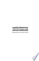 DARÜLFÜNUN’DA AHLÂK DERSLERİ Programlar-Ders Notları-Hocalar kitap kapağı