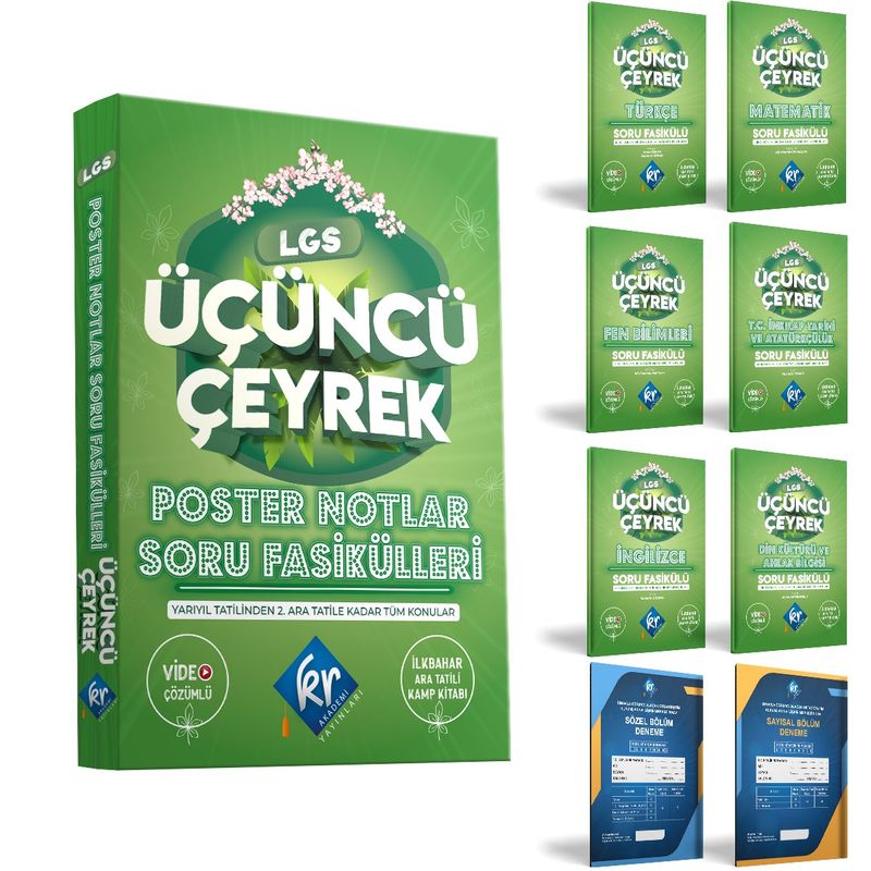 LGS Poster Notlar Üçüncü Çeyrek Soru Fasikülleri kitap kapağı