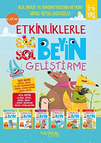 Etkinliklerle Sağ Beyin Sol Beyin Geliştirme (5-6 Yaş) 6'lı Set kitap kapağı