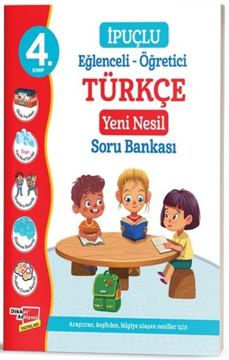 4. Sınıf Eğlenceli - Öğretici İpuçlu Türkçe Yeni Nesil Soru Bankası kitap kapağı