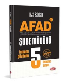 Afad Şube Müdürü Çözümlü 5 Deneme Sınavı kitap kapağı