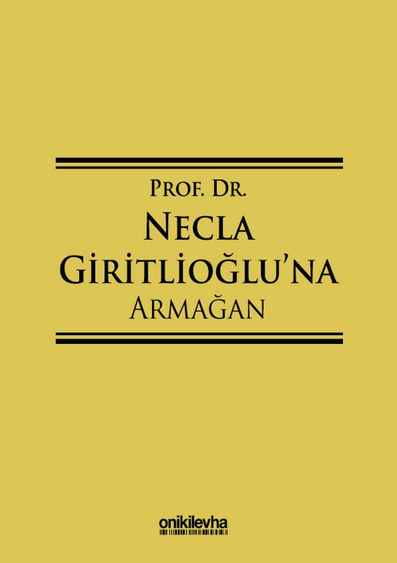 Prof. Dr. Necla Giritlioğlu'na Armağan kitap kapağı