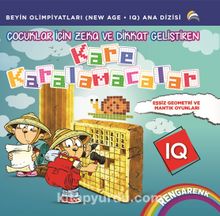 Çocuklar İçin Zeka ve Dikkat Geliştiren Kare Karalamacalar kitap kapağı