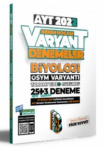 2022 AYT Biyoloji Tamamı Video Çözümlü 25+3 Deneme Sınavı kitap kapağı