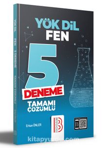 YÖKDİL Fen Tamamı Çözümlü 5 Deneme kitap kapağı