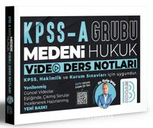 KPSS A Grubu Medeni Hukuk Video Ders Notları kitap kapağı