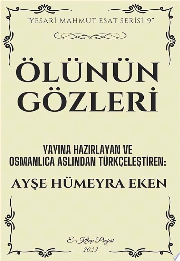 Ölünün Gözleri kitap kapağı