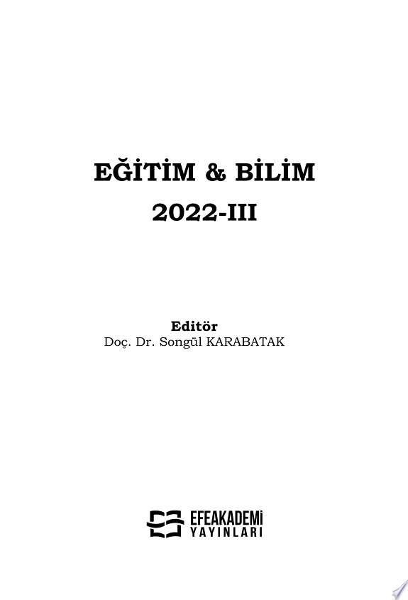 EĞİTİM & BİLİM 2022-III kitap kapağı