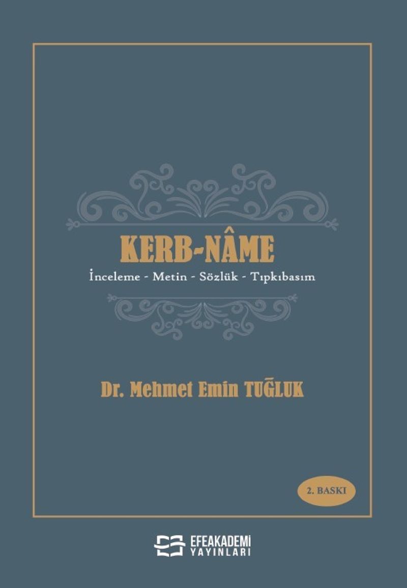 Kerb-Name İnceleme - Metin - Sözlük - Tıpkıbasım kitap kapağı