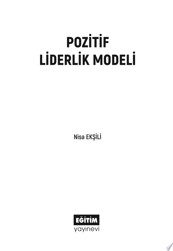 POZİTİF LİDERLİK MODELİ kitap kapağı