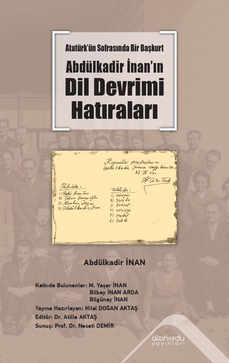 Atatürk'ün Sofrasında Bir Başkurt Abdülkadir İnan'ın Dil Devrimi Hatıraları kitap kapağı