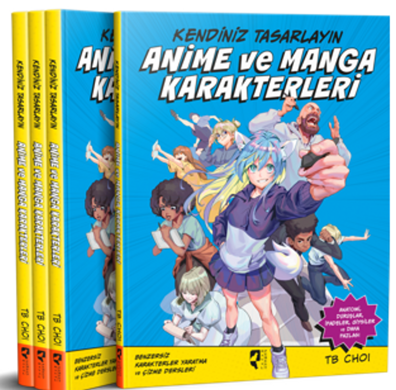 Anime Manga Karakteri Çizimi İçin kitap kapağı