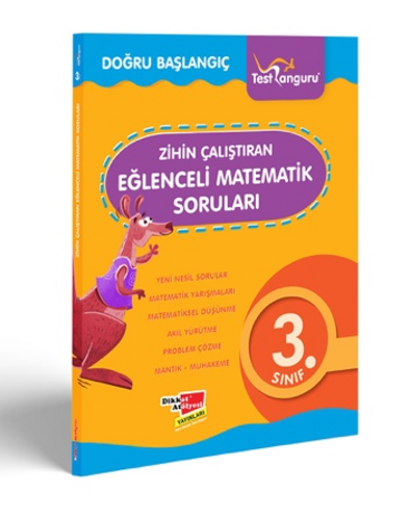 3.Sınıf Zihin Çalıştıran Eğlenceli Kanguru Matematik Soruları kitap kapağı
