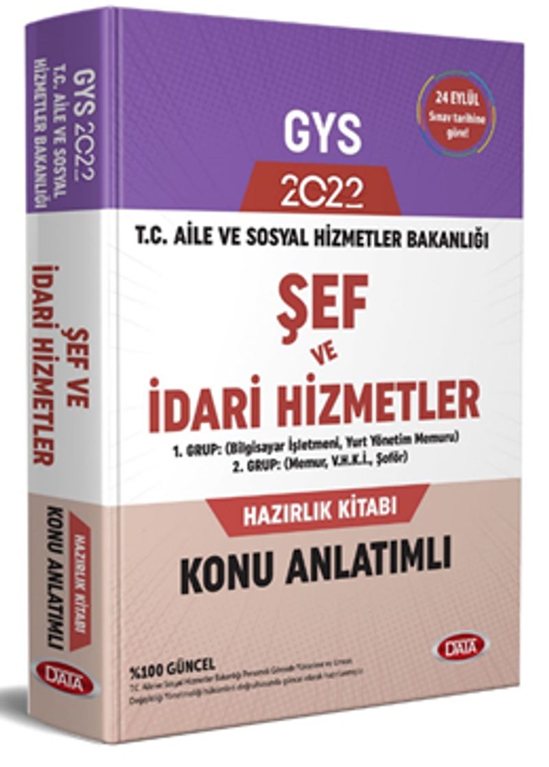 T.C. Aile ve Sosyal Hizmet Bakanlığı GYS Şef ve İdari Hizmetler Konu Anlatımlı kitap kapağı