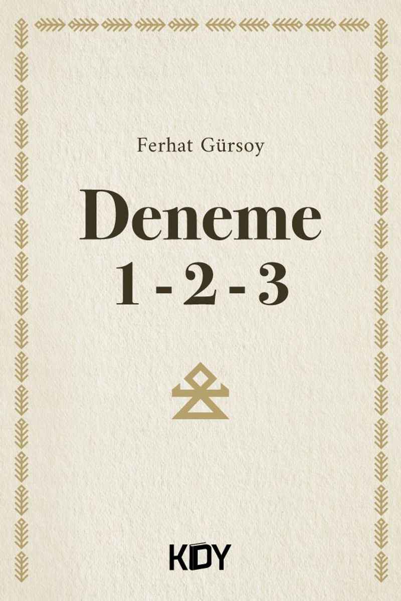 Deneme 1 2 3 kitap kapağı