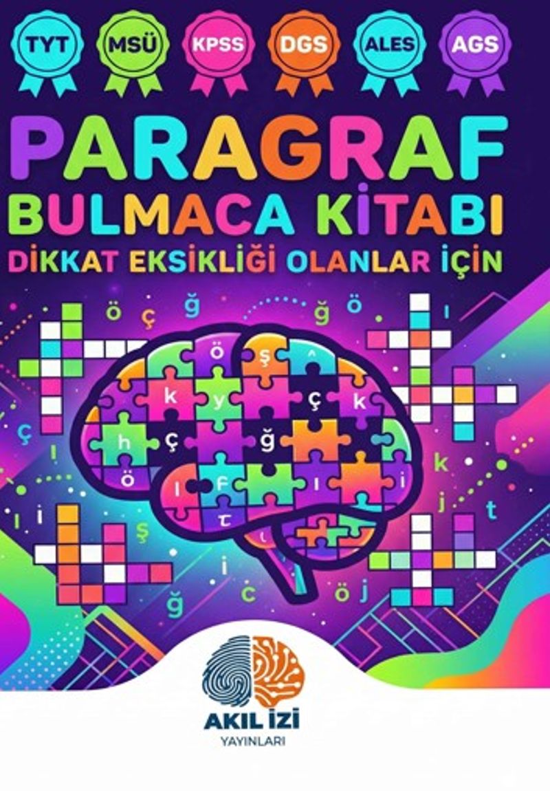 Paragraf Bulmaca Kitabı Dikkat Eksikliği Olanlar İçin kitap kapağı