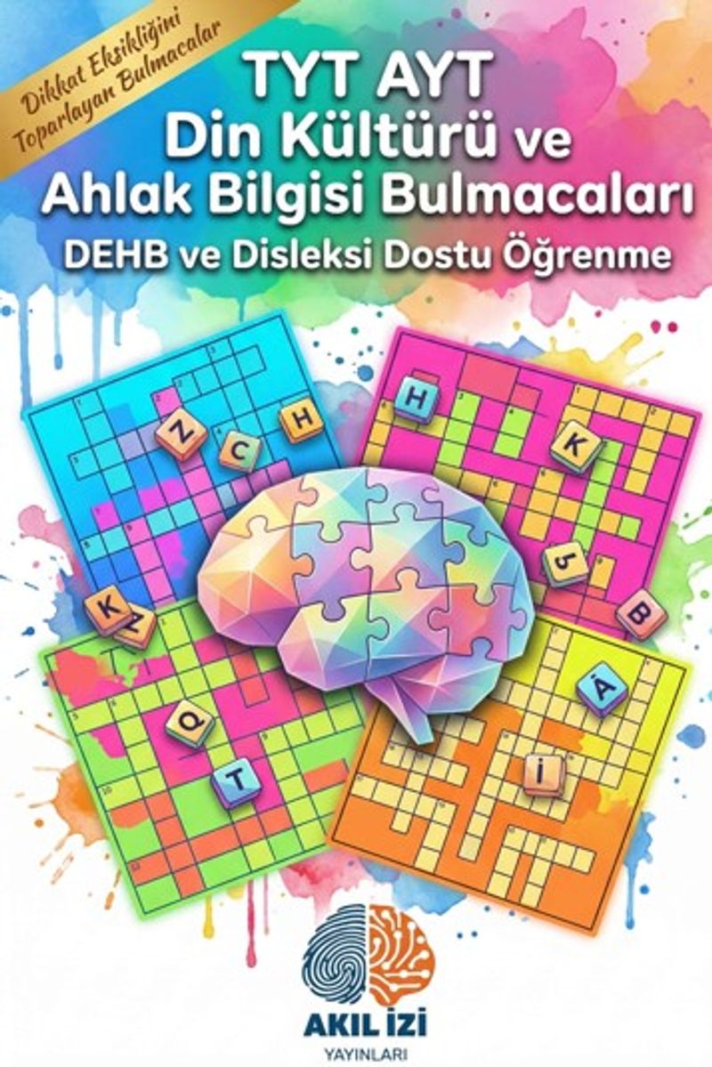 TYT-AYT Din Kültürü ve Ahlak Bilgisi Bulmacaları Dehb ve Disleksi Dostu Öğrenme kitap kapağı