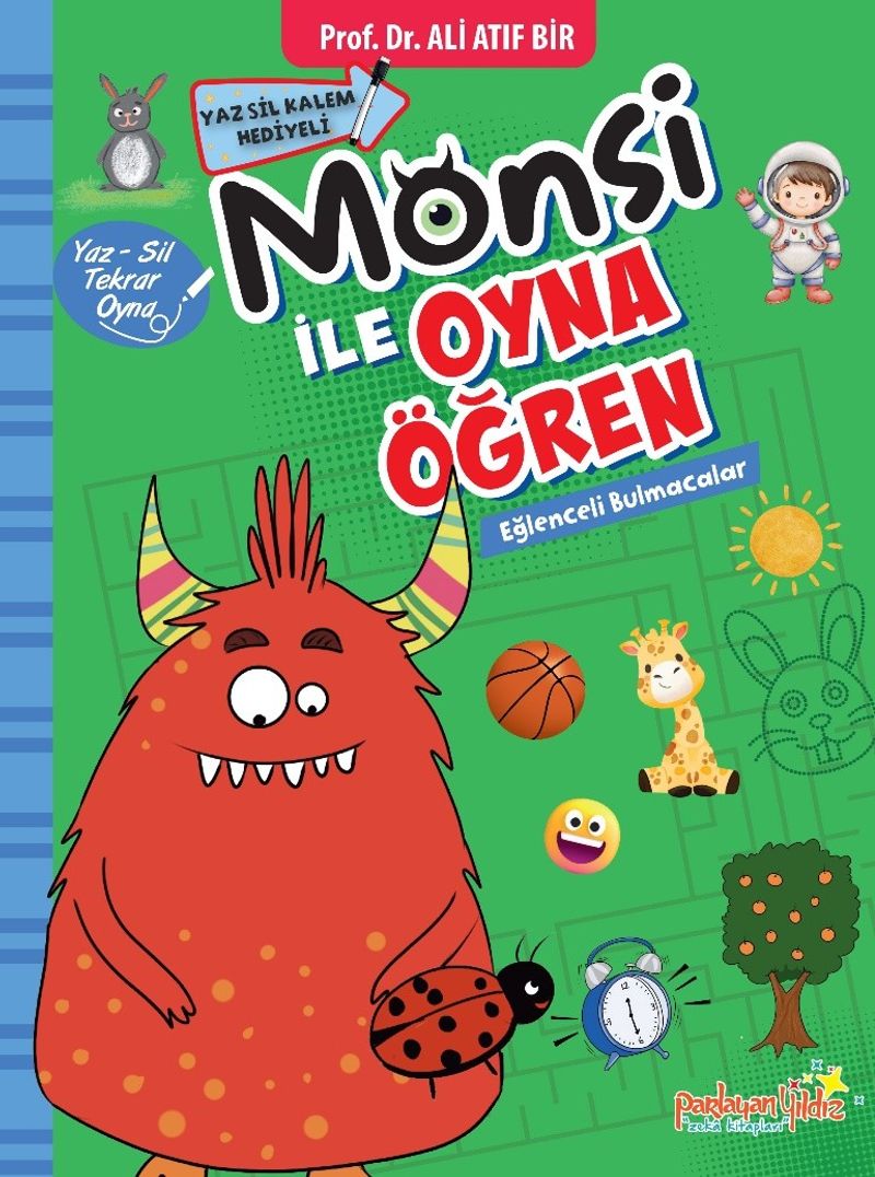 Monsi ile Oyna Öğren / Eğlenceli Bulmacalar kitap kapağı