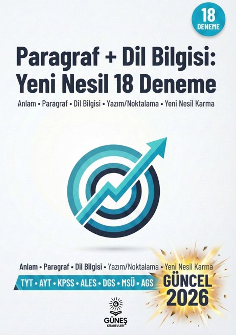 Paragraf, Dil Bilgisi, Yeni Nesil 18 Deneme kitap kapağı