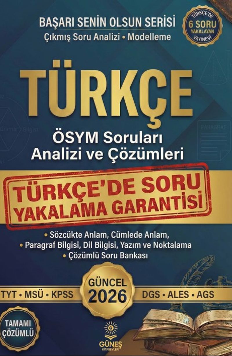 Türkçe Güncel 2026 TYT-MSÜ-KPSS-DGS-ALES-AGS kitap kapağı