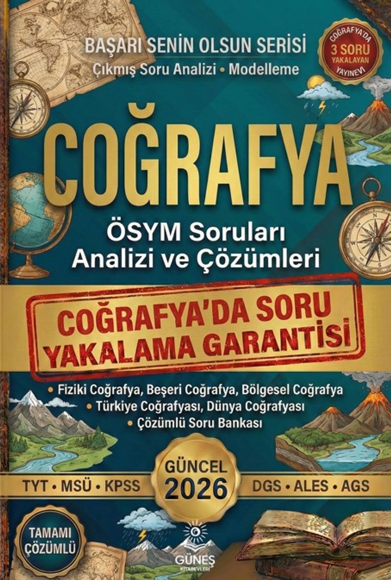 ÖSYM Soruları Analizi ve Çözümleri Coğrafya 2026 Güncel kitap kapağı