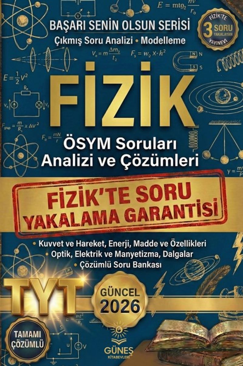 ÖSYM Soruları Analizi ve Çözümleri 2026 Güncel Fizik kitap kapağı