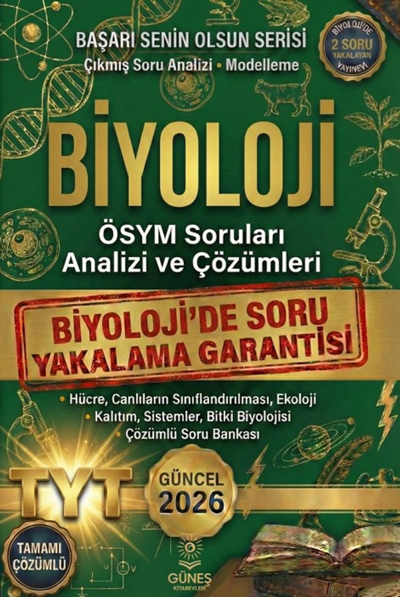 ÖSYM Soruları Analizi ve Çözümleri Biyoloji Güncel 2026 kitap kapağı
