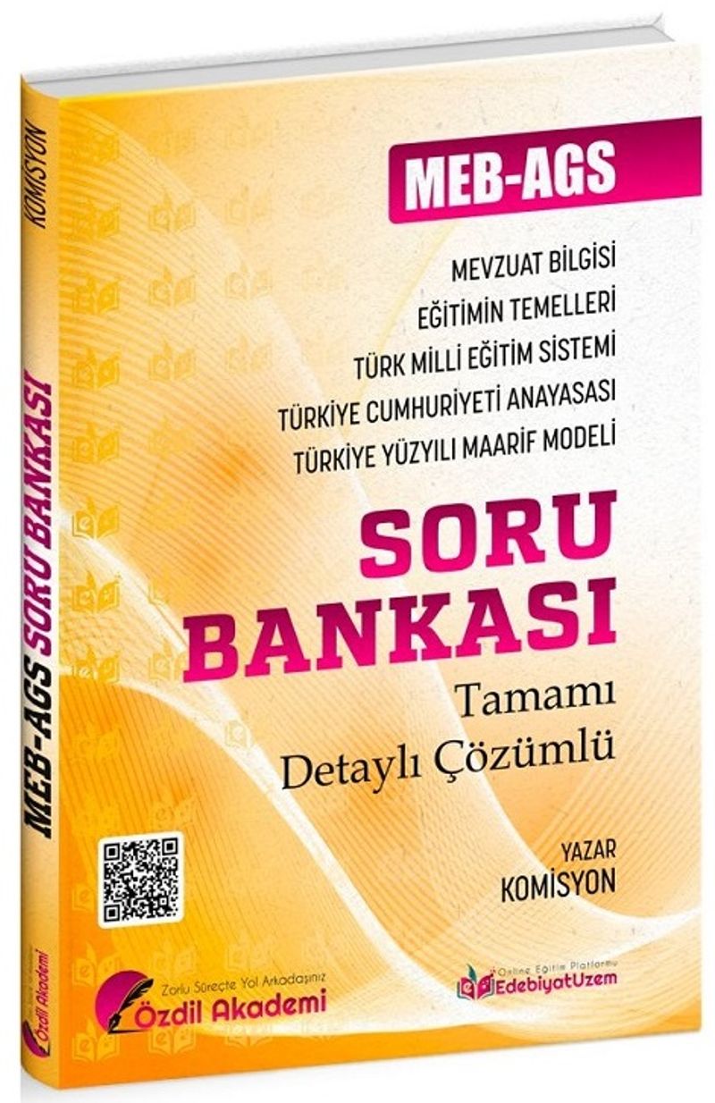 MEB-AGS Eğitimin Temelleri ve Türk Milli Eğitim Sistemi, Mevzuat Bilgisi Soru Bankası Çözümlü kitap kapağı