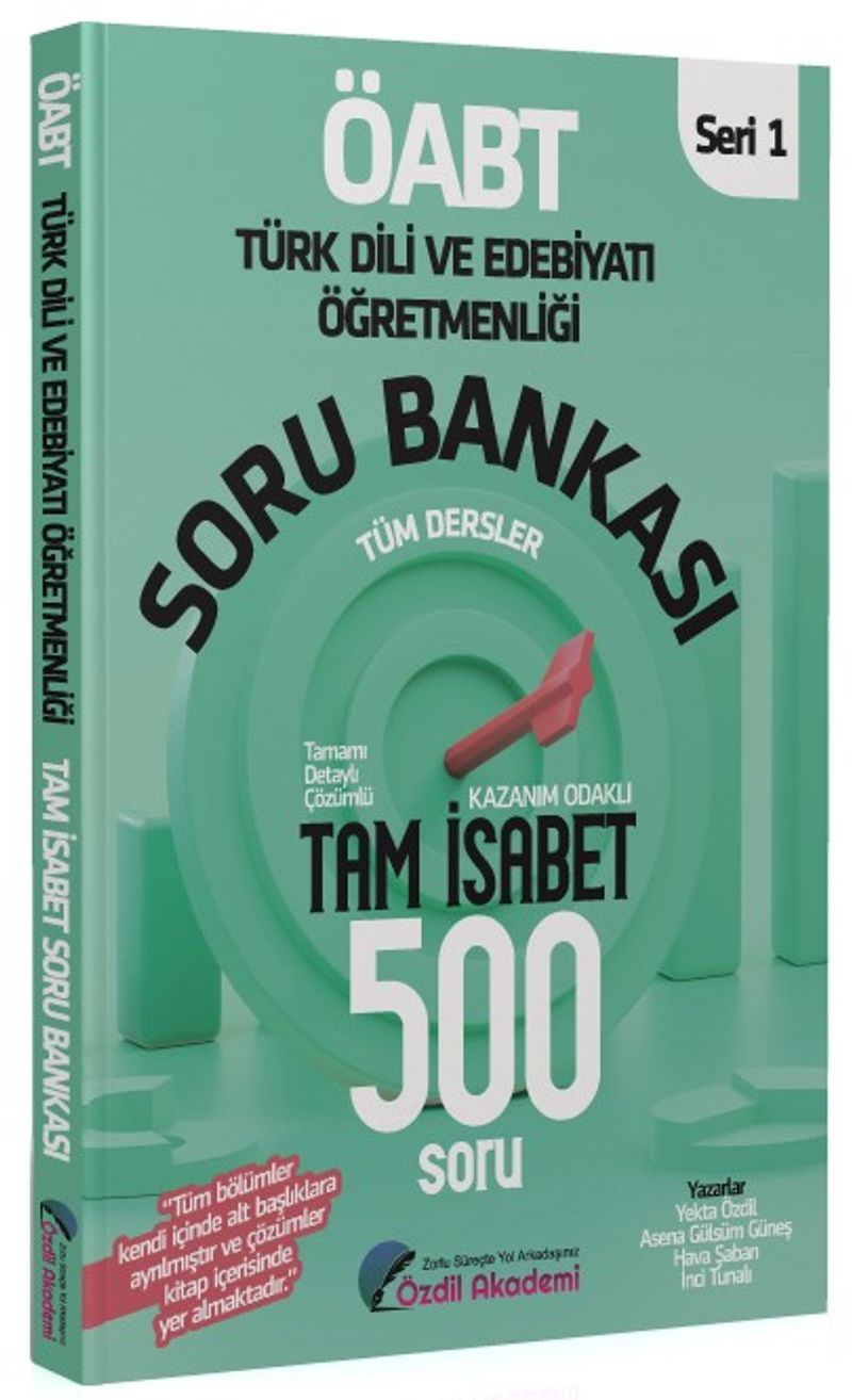 ÖABT Türk Dili ve Edebiyatı Tam İsabet 500 Soru Bankası Çözümlü kitap kapağı