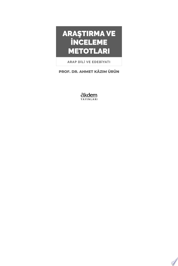 Araştırma ve İnceleme Metotları kitap kapağı