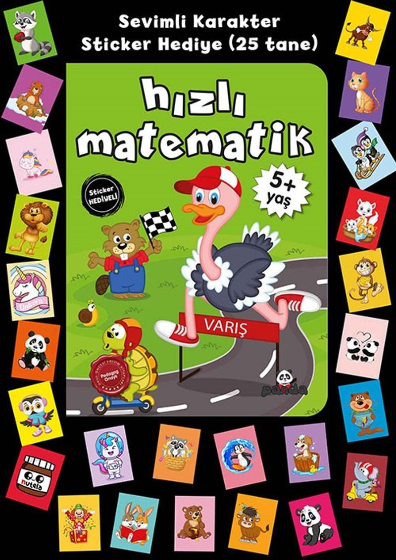 Stickerlı 5+ Yaş Hızlı Matematik kitap kapağı