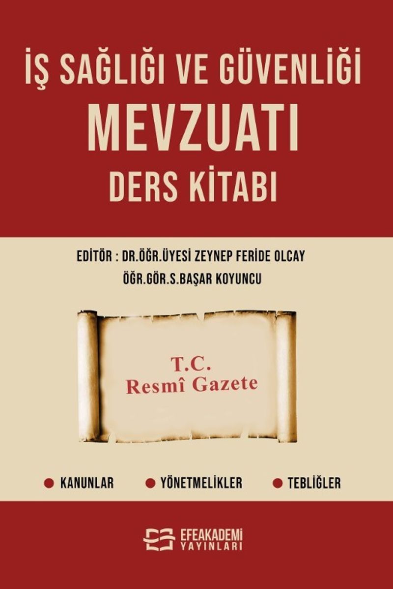 İş Sağlığı ve Güvenliği Mevzuatı Ders Kitabı kitap kapağı