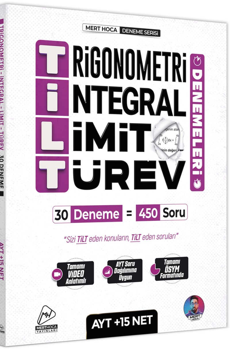 AYT TİLT Denemeleri - Trigonometri İntegral Limit Türev 30'lu Deneme kitap kapağı