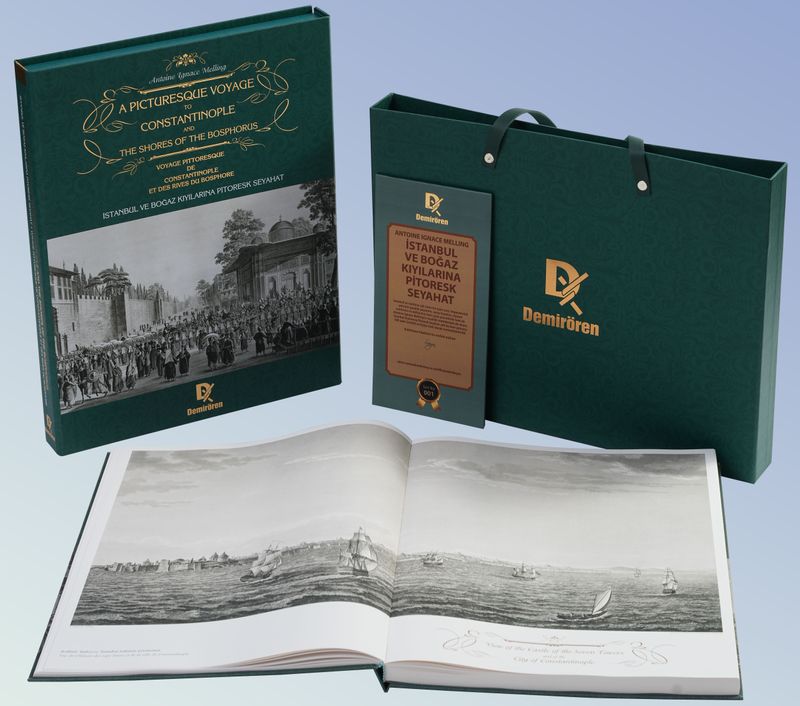 İstanbul ve Boğaz Kıyılarına Pitoresk Seyahat (Ciltli) A Picturesque Voyage to Constantinople and the Shores of the Bosphorus - Voyage Pittoresque de Constantinople et des Rives du Bosphore kitap kapağı