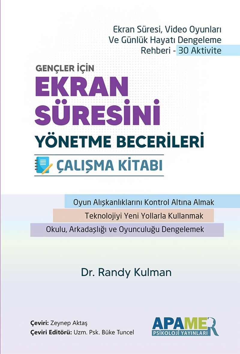 Ekran Süresini Yönetme Becerileri Çalışma Kitabı kitap kapağı